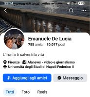 Sono Emanuele de lucia  ex giornalista  