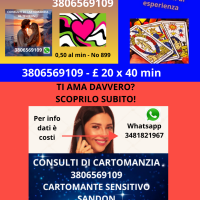 CONSULTI TELEFONICI DI CARTOMANZIA 3806569109 (No 899)
Tariffe chiare, nessun abbonamento.
Massima riservatezza garantita.

SANDON &middot; 3806569109