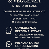 🌙 Consulto Gratuito 🌙
Approfitta di una sessione gratuita con la nostra veggente per scoprire cosa ti riserva il futuro.