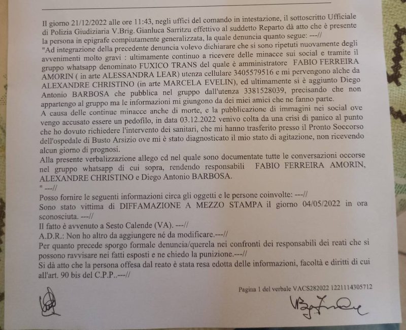 ALESSANDRA LEHR TRAVESTITO PERICOLOSO FATTE ATTENZIONE  3405579516 