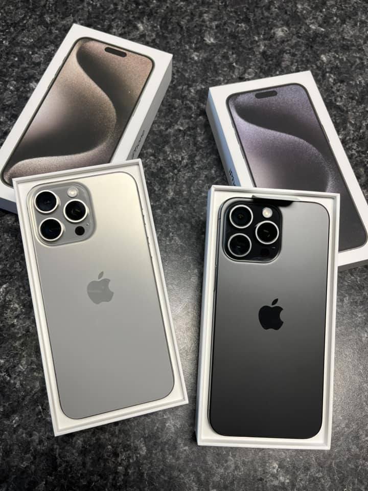 Originale Apple iPhone 15 Pro Max 256GB per 540 EUR,  iPhone 15 Pro 128GB per 500 EUR,  iPhone 15 128GB per 400 EUR, iPhone 15  Plus 128GB per 420 EUR