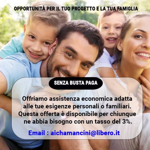 OPPORTUNITÀ  PER LANCIARE UN ATTIVITÀ 
