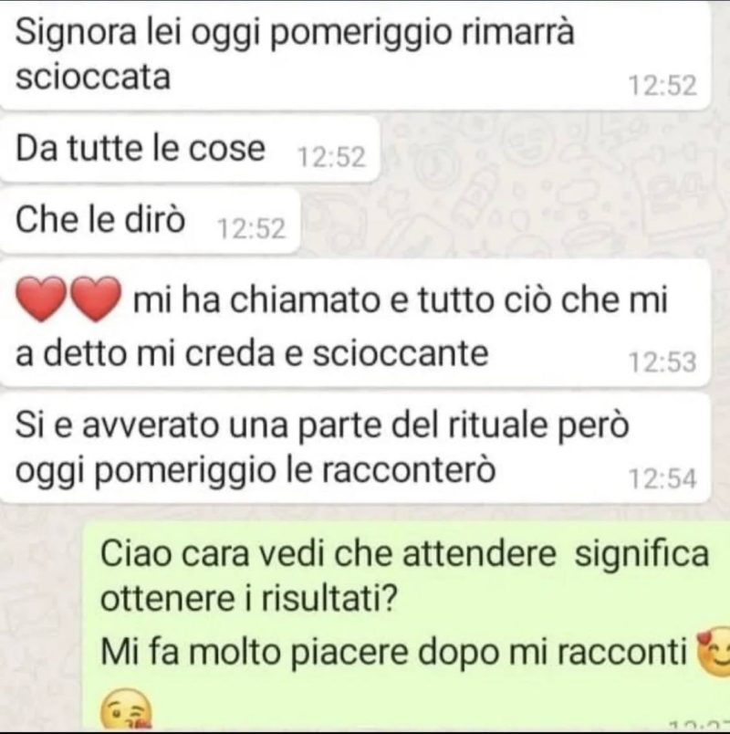 Per tutti i tuoi problemi contattami privatamente, soprattutto in amore e per tutti i tuoi rituali.